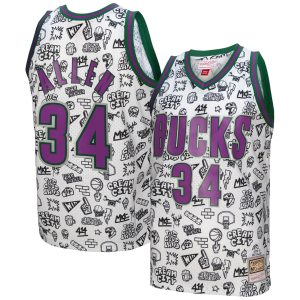 Mitchell & Ness Ray Allen Stunning Milwaukee Bucks White 2000/01 Swingman Jersey Be a part of the action! Get this game - ready jersey.