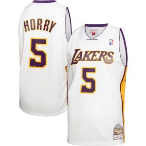 Mitchell & Ness Robert Horry Los Angeles Lakers White 2002/03 Hardwood Classics Terrific Swingman Jersey Customizable! Personalize this great jersey.