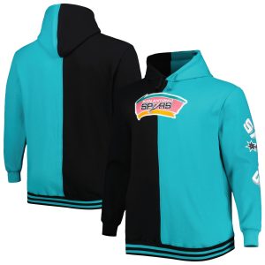 Mitchell & Ness San Antonio Spurs Black/Teal Big & Tall Hardwood Classics Distinguished Split Pullover Hoodie Celebrate your team! Order this commemorative jersey.
