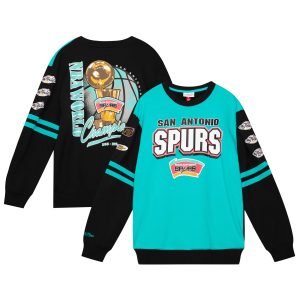 Mitchell & Gorgeous Ness San Antonio Spurs Turquoise All Over Pullover Sweatshirt Time - sensitive! Order now before the deal expires.
