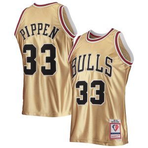 Mitchell & Ness Scottie Pippen Chicago Bulls Gold Fabulous 75th Anniversary 1997/98 Hardwood Classics Swingman Jersey Enhance your game - day look! Get this fashionable jersey.