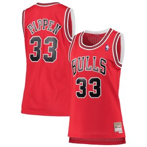 Mitchell & Ness Scottie Pippen Chicago Top - notch Bulls Women's Red 1997/98 Hardwood Classics Swingman Jersey Proven quality! Invest in this reliable jersey.