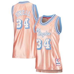Mitchell Exceptional & Ness Shaquille O'Neal Los Angeles Lakers Women's Pink 75th Anniversary Rose Gold 1996 Swingman Jersey Show your dedication! Own this special jersey for your team.