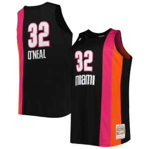 Mitchell & Ness Shaquille O'Neal Miami Superb Heat Black Big & Tall Hardwood Classics 2005/06 Swingman Jersey Time - sensitive! Order now before the deal expires.
