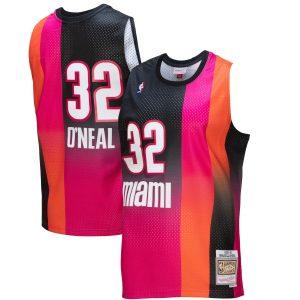 Mitchell & Ness Shaquille Sophisticated O'Neal Miami Heat Pink/Black 2005/06 Hardwood Classics Fadeaway Swingman Player Jersey Best - selling! Order this popular jersey before it's out of stock.