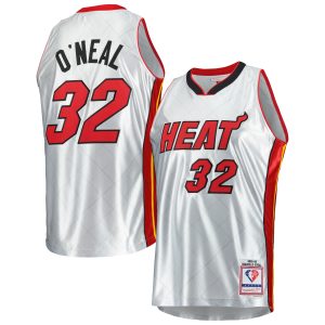 Mitchell & Ness Shaquille O'Neal Miami Heat Platinum 2005/06 Hardwood Classics 75th Anniversary Swingman Delightful Jersey Trending now! Grab this hot jersey while you can.