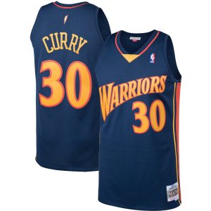 Mitchell & Ness Stephen Curry Golden State Warriors Navy 2009/10 Premium - grade Big & Tall Hardwood Classics Swingman Jersey High - demand item! Order this sought - after jersey immediately.
