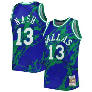 Mitchell & Ness Steve Nash Dallas Mavericks Blue 1998/99 Luxurious Hardwood Classics Marble Swingman Jersey Limited edition! Don't miss your chance to own this unique jersey.