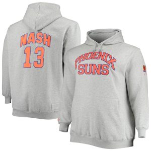 Mitchell & Enchanting Ness Steve Nash Phoenix Suns Heathered Gray Big & Tall Name & Number Pullover Hoodie Best - selling! Order this popular jersey before it's out of stock.