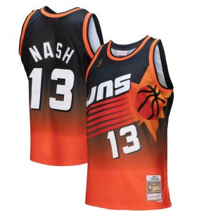 Mitchell & Striking Ness Steve Nash Phoenix Suns Orange/Black 1996/97 Hardwood Classics Fadeaway Swingman Player Jersey Retailers