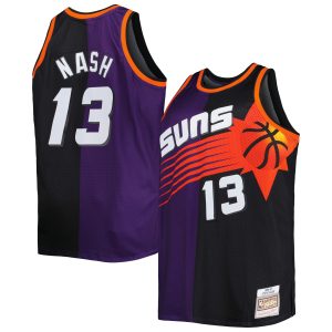 Mitchell & Ness Steve Nash Phoenix Suns Purple/Black Notable Big & Tall Hardwood Classics 1996/97 Split Swingman Jersey Stand out from the crowd! Wear this eye - catching jersey.