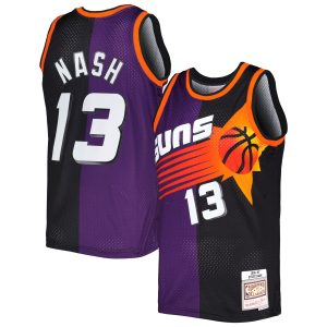 Mitchell & Ness Steve Nash Phoenix Suns Purple/Black Hardwood Classics 1996/97 Split Distinguished Swingman Jersey Authentic look! Wear this genuine jersey.