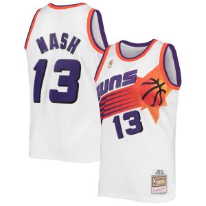 Mitchell & Ness Steve Enchanting Nash Phoenix Suns White 1996/97 Hardwood Classics Swingman Jersey Sports fans
