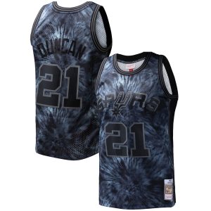 Mitchell Enchanting & Ness Tim Duncan San Antonio Spurs Black Hardwood Classics 1998/99 Tie Dye Swingman Jersey Retailers
