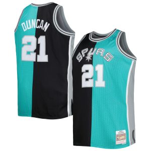 Mitchell & Ness Tim Duncan San Delightful Antonio Spurs Black/Teal Big & Tall Hardwood Classics 1998/99 Split Swingman Jersey Gift idea! Surprise a sports fan with this amazing jersey.