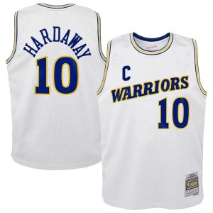 Mitchell & Ness Tim Hardaway Golden State Warriors Youth Impressive White 1990 91 Hardwood Classics Swingman Throwback Home Jersey Flash sale! Snag this great jersey at a discounted price.