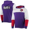Mitchell & Ness Toronto Raptors Purple Hardwood Classics Fusion Exceptional 2.0 Colorblock Pullover Hoodie Authentic look! Wear this genuine jersey.