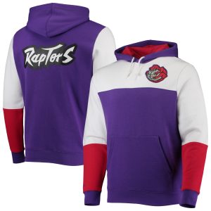 Mitchell & Ness Toronto Raptors Purple Hardwood Classics Fusion Exceptional 2.0 Colorblock Pullover Hoodie Authentic look! Wear this genuine jersey.