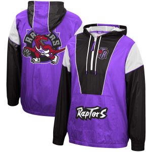 Mitchell & Ness Toronto Raptors Purple/Black Hardwood Classics Highlight Reel Windbreaker Magnificent Half Zip Hoodie Jacket Retailers