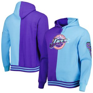 Mitchell & Ness Utah Jazz Purple/Turquoise Hardwood Classics Split Pullover Unique Hoodie Celebrate your team! Order this commemorative jersey.