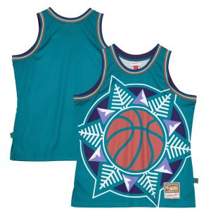 Mitchell & Ness Utah Jazz Turquoise Hardwood Sophisticated Classics Blown Out Fashion Jersey Collector's item! A rare addition to any collection.