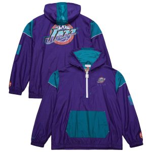Mitchell & Ness Utah Jazz Unisex Purple Hardwood Classics Team OG 3.0 Anorak Magnificent Half Zip Windbreaker Jacket Trending now! Grab this hot jersey while you can.