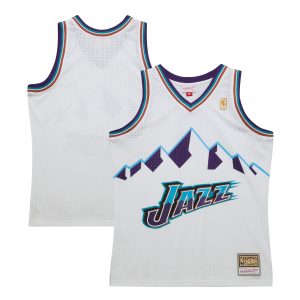 Mitchell & Ness Terrific Utah Jazz White 1996 97 Hardwood Classics Swingman Jersey Experience luxury! Order this high - end jersey.