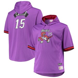 Mitchell & Ness Vince Carter Captivating Toronto Raptors Purple/Red Big & Tall Name & Number Short Sleeve Hoodie Collectors