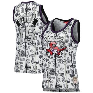 Mitchell & Ness Elegant Vince Carter Toronto Raptors Women's White 1998 Doodle Swingman Jersey Trending now! Grab this hot jersey while you can.