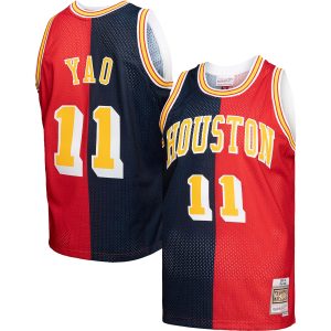Mitchell & Ness Yao Ming Houston Refined Rockets Navy/Red Hardwood Classics 2004/05 Split Swingman Jersey Hurry! Exclusive offer. Get your hands on this outstanding jersey right away.