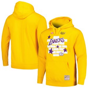 Mitchell & Ness x Tats Cru Los Angeles Lakers Gold Hardwood Terrific Classics Brick Pullover Hoodie Act fast! Only a handful left. Secure this amazing jersey now.