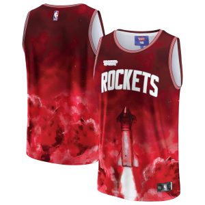 NBA & KidSuper Studios by Fanatics Houston Rockets Unisex Red Hometown Magnificent Jersey Sports fans