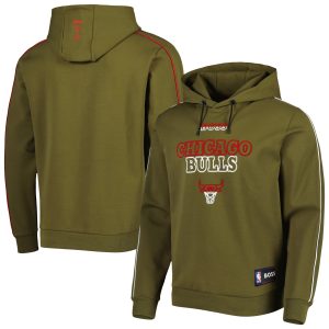 NBA x Hugo Boss Chicago Bulls Olive Team Bounce Tri Top - notch Blend Pullover Hoodie New arrival! Check out this fresh and exciting jersey.