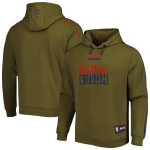 NBA x Hugo Boss Olive Team Bounce Tri Blend Pullover Hoodie Superior Experience luxury! Order this high - end jersey.