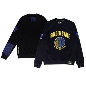 NBA Splendid x Two Hype Golden State Warriors Unisex Black Culture & Hoops Heavyweight Pullover Sweatshirt Show your dedication! Own this special jersey for your team.