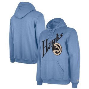 New Era Atlanta Hawks Light Blue 2024/25 City Edition Stunning Pullover Hoodie Collector's item! A rare addition to any collection.