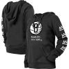 New Era Brooklyn Nets Women's High - quality Black 2022/23 City Edition Raglan Pullover Hoodie Gift idea! Surprise a sports fan with this amazing jersey.
