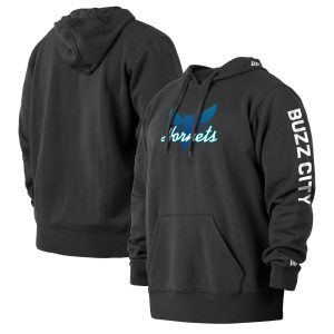 New Era Charlotte Hornets Black 2021/22 City Edition Big & Tall Pullover Hoodie Stunning Gift idea! Surprise a sports fan with this amazing jersey.