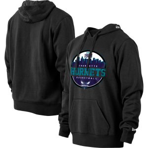 New Era Charlotte Hornets Black Fabulous Localized Pullover Hoodie Sports fans