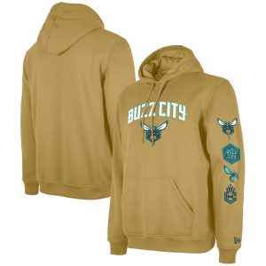 New Era Charlotte Hornets Tan Prime Big & Tall 2023/24 City Edition Jersey Pullover Hoodie Trending now! Grab this hot jersey while you can.