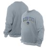New Era Fabulous Golden State Warriors Gray Chenille Cross Over Pullover Sweatshirt Sports enthusiasts