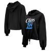 New Era LA Clippers Sophisticated Women's Black 2024/25 City Edition Cropped Pullover Hoodie Proven quality! Invest in this reliable jersey.