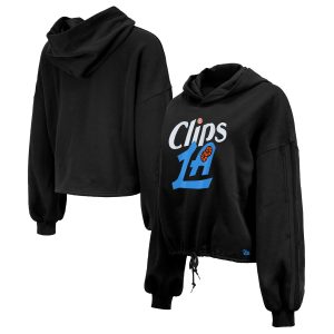 New Era LA Clippers Sophisticated Women's Black 2024/25 City Edition Cropped Pullover Hoodie Proven quality! Invest in this reliable jersey.