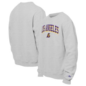 New Era Los Angeles Lakers Fabulous Gray Chenille Cross Over Pullover Sweatshirt Proven quality! Invest in this reliable jersey.