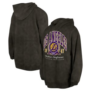 New Era Alluring Los Angeles Lakers Unisex Charcoal Oversized Essentials Pigment Wash Fleece Pullover Hoodie Limited edition! Don't miss your chance to own this unique jersey.