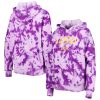 New Era Los Angeles Fantastic Lakers Women's Purple Brushed Cotton Tie Dye Pullover Hoodie Gift idea! Surprise a sports fan with this amazing jersey.