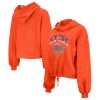 New Era New York Superior Knicks Women's Orange 2024/25 City Edition Cropped Pullover Hoodie Don't be left out! Get this stylish jersey and show your team pride.