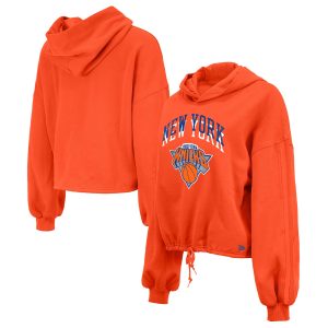 New Era New York Superior Knicks Women's Orange 2024/25 City Edition Cropped Pullover Hoodie Don't be left out! Get this stylish jersey and show your team pride.