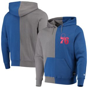 New Era Philadelphia 76ers Gray/Royal Diagonal French Terry Color Block Fantastic Pullover Hoodie Unbeatable style! Get this stylish jersey now.