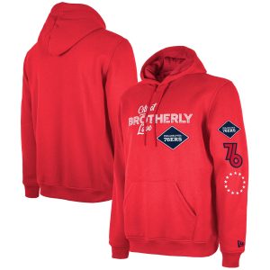 New Era Philadelphia 76ers Red 2023/24 Refined City Edition Big & Tall Pullover Hoodie Show your dedication! Own this special jersey for your team.